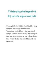 Tế bào gốc phôi người và thị lực của người cao tuổi ppt