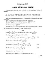 Hàm số phân thức (BG 17)