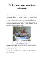 Tác dụng không mong muốn của các thuốc chữa lao pdf