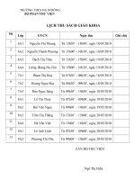 lịch thu Sách giáo khoa