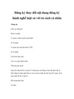 Đăng ký thay đổi nội dung đăng ký hành nghề luật sư với tư cách cá nhân pptx