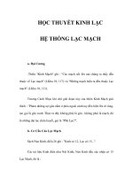 HỌC THUYẾT KINH LẠC - HỆ THỐNG LẠC MẠCH doc