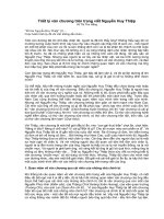 Triết lý văn chương trên trang viết Nguyễn Huy Thiệp