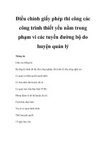 Điều chỉnh giấy phép thi công các công trình thiết yếu nằm trong phạm vi các tuyến đường bộ do huyện quản lý ppt