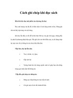 Cách ghi chép khi đọc sách ppsx