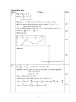 Đáp án thi thử THPT Liên Hà