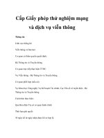 Cấp Giấy phép thử nghiệm mạng và dịch vụ viễn thông ppsx