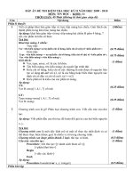 Đáp án đề thi Tin học khối 11 (buổi chiều)