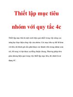 Thiết lập mục tiêu nhóm với quy tắc 4c pptx