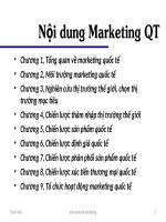 Chương 1- Nội dung Marketing QT pptx