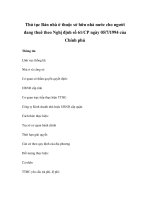 Thủ tục Bán nhà ở thuộc sở hữu nhà nước cho người đang thuê theo Nghị định số 61/CP ngày 05/7/1994 của Chính phủ docx