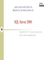 HỆ THỐNG THÔNG TIN - SQL Server 2000 docx