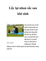 Lấy lại nhan sắc sau khi sinh pps