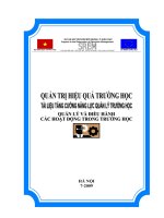 Tài liệu tăng cường năng lực quản lý trường học