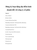 Đăng ký hoạt động địa điểm kinh doanh đối với công ty cổ phần docx