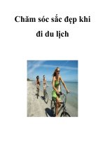 Chăm sóc sắc đẹp khi đi du lịch pptx