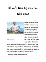 Để mối liên hệ cha con bền chặt pdf