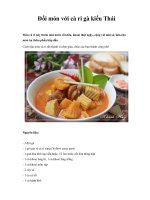 Đổi món với cà ri gà kiểu Thái pot