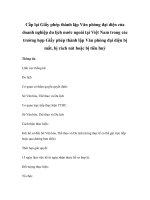 Cấp lại Giấy phép thành lập Văn phòng đại diện của doanh nghiệp du lịch nước ngoài tại Việt Nam trong các trường hợp Giấy phép thành lập Văn phòng đại diện bị mất, bị rách nát hoặc bị tiêu huỷ doc