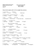 đề thi học kì 2 môn anh văn