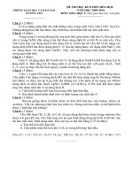 ĐỀ THI HÓA HỌC HỌC KÌ II NĂM HỌC 2009-2010