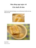 Mùa đông ngọt ngào với Chè chuối cốt dừa pps