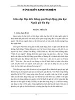 Sáng kiến kinh nghiệm_  Giáo dục Đạo đức thông qua Hoạt động giáo dục Ngoài giờ lên lớp
