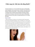 Chữa rụng tóc: Khi nào cần dùng thuốc? doc