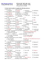 Đề tham khảo TN Anh_2010 số 44