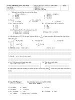 Toán 5: Đề thi HKI (2007-2008)