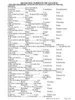 100 câu bai tập trắc nghiệm lớp 9