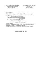 Đề kiểm tra Văn HK I năm học 2009-2010 Quốc Oai