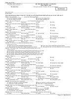 ĐỀ THI THỬ ĐẠI HỌC, CAO ĐẲNG  MÔN TIẾNG ANH Mã đề thi 631