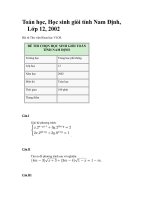 de thi hoc sinh gioi cua nam dinh nam 2002