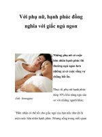 Với phụ nữ, hạnh phúc đồng nghĩa với giấc ngủ ngon ppsx
