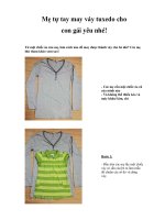 Mẹ tự tay may váy tuxedo cho con gái yêu nhé! potx