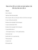 Đăng ký thay đổi trụ sở chính của doanh nghiệp và địa điểm thực hiện dự án đầu tư potx