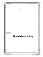 Luận văn quản trị marketing pptx