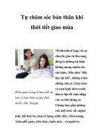 Tự chăm sóc bản thân khi thời tiết giao mùa pot