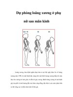 Dự phòng loãng xương ở phụ nữ sau mãn kinh doc