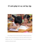 15 cách giúp trẻ say mê học tập pps