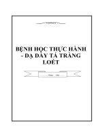 BỆNH HỌC THỰC HÀNH - DẠ DÀY TÁ TRÀNG LOÉT pot