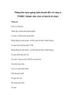 Thông báo tạm ngừng kinh doanh đối với công ty TNHH 1 thành viên (chủ sở hữu là tổ chức) ppsx