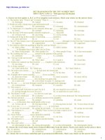 Đề tham khảo TN Anh_2010 số 26