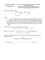 HSG Toán Lớp 10 chuyên Vĩnh Phúc-2007