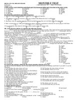 HONG QUANG HIGH SCHOOL  MONTHLY TES1