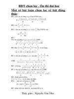 on thi dai hoc ve bdt
