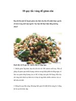 10 quy tắc vàng để giảm cân ppt