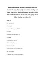 Chuyển đổi công ty luật trách nhiệm hữu hạn một thành viên sang công ty luật trách nhiệm hữu hạn hai thành viên trở lên, chuyển đổi công ty luật trách nhiệm hữu hạn hai thành viên trở lên sang công ty luật trách nhiệm hữu hạn một thành viên ppt