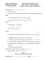 THPT Lê Xoay-Thi thử Đh lần 4- B-D- 2010